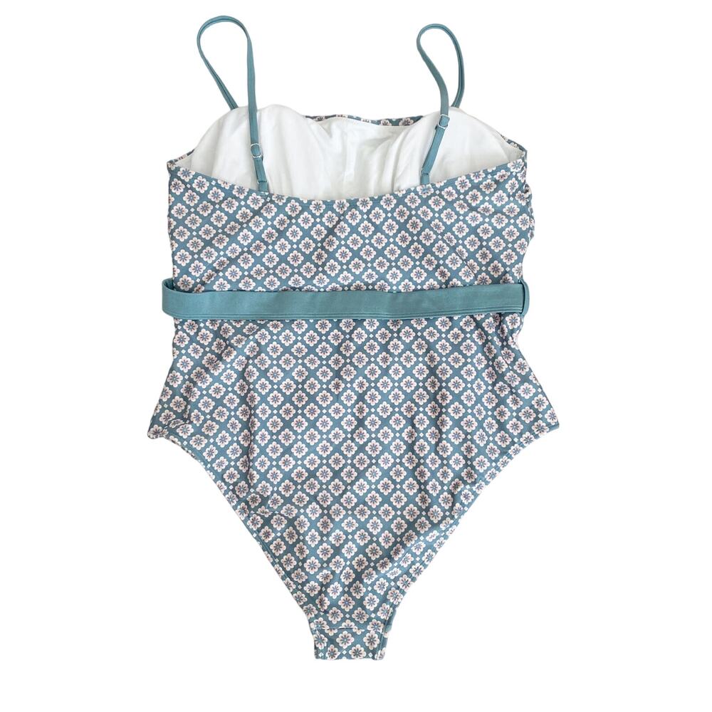 CUPSHE One Piece Square Neck Ruched Belted - Size Extra Large - Picture 6 of 8